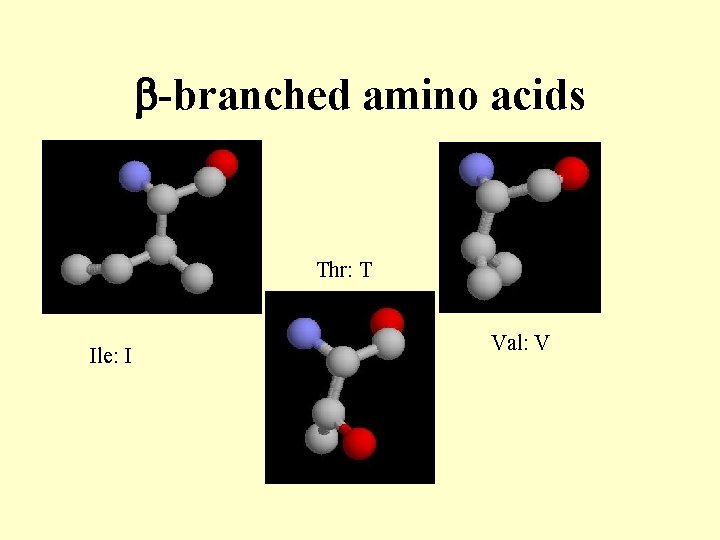 b-branched amino acids Thr: T Ile: I Val: V 