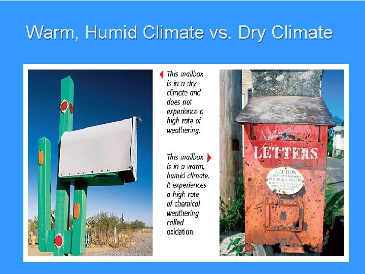 Warm, Humid Climate vs. Dry Climate 