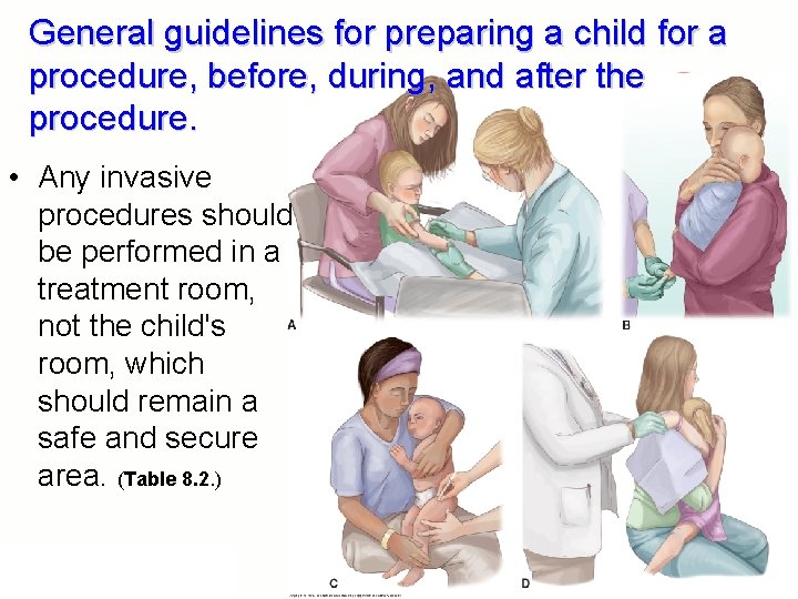 General guidelines for preparing a child for a procedure, before, during, and after the