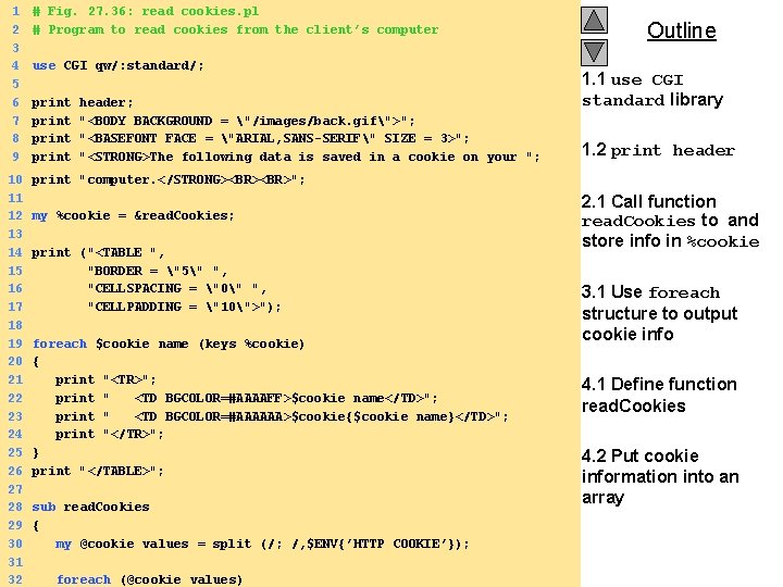 1 2 3 4 5 6 7 8 9 # Fig. 27. 36: read_cookies. 1 2 3 4 5 6 7 8 9 # Fig. 27. 36: read_cookies.