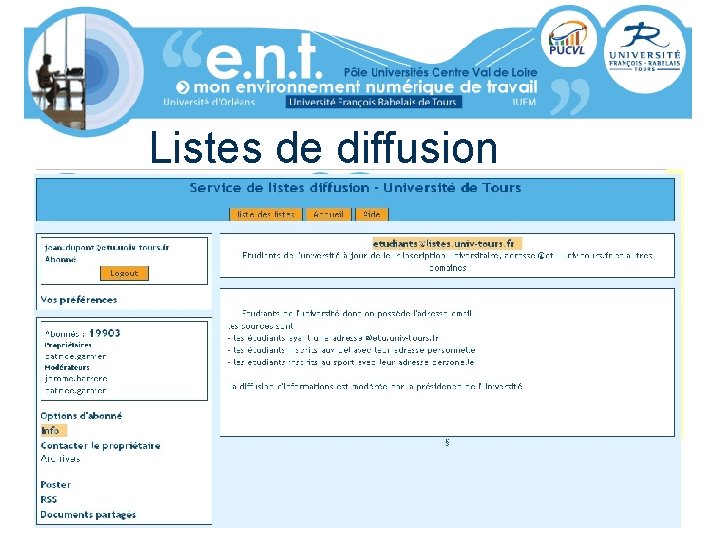 Listes de diffusion 