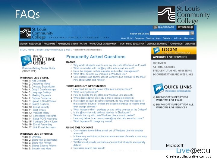 FAQs Create a collaborative campus FAQs Create a collaborative campus