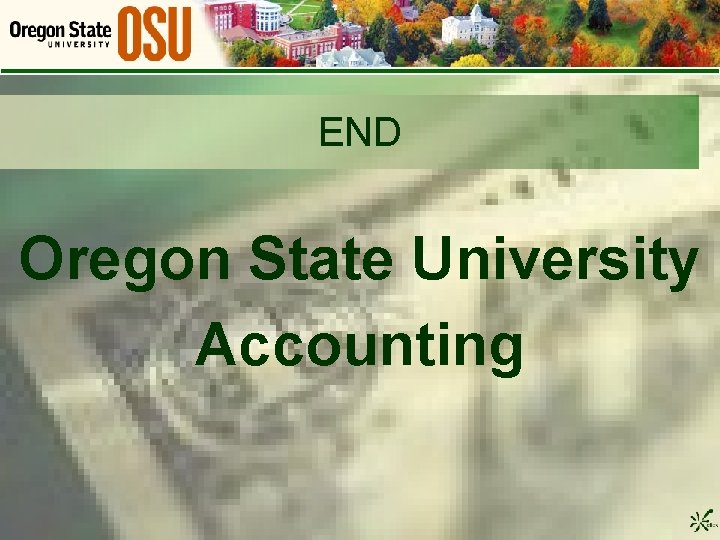 END Oregon State University Accounting 
