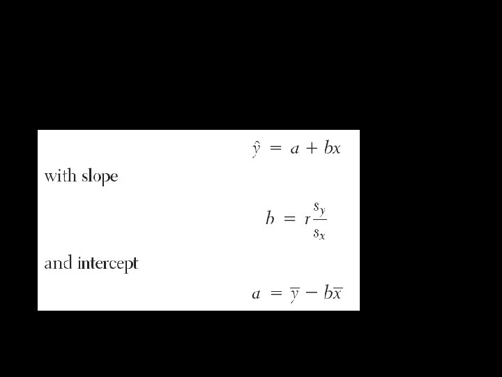 Equations The general form for a regression line is Equations The general form for a regression line is