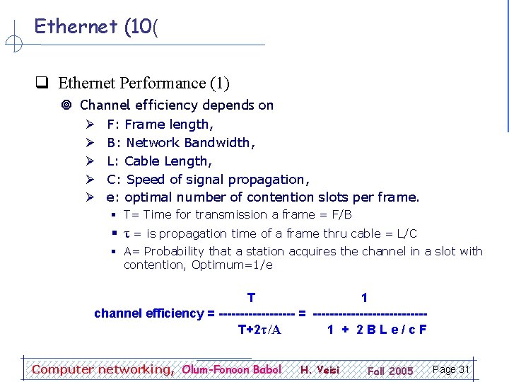 Olumfonoon Babol Computer Networks Course Chapter 4 Medium