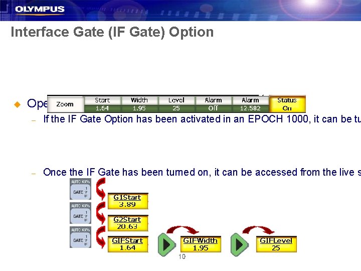 Interface Gate (IF Gate) Option u Operation: – If the IF Gate Option has