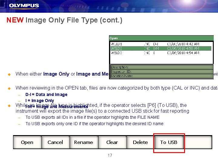 NEW Image Only File Type (cont. ) u When either Image Only or Image