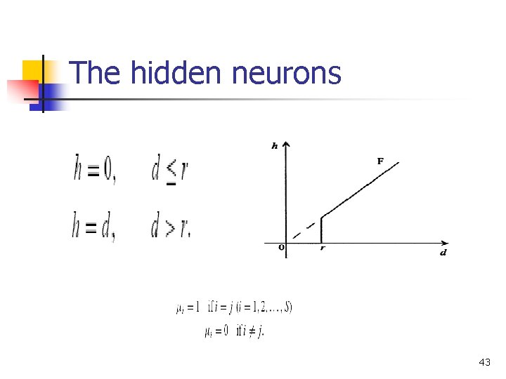 The hidden neurons 43 