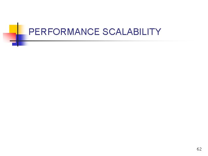 PERFORMANCE SCALABILITY 62 