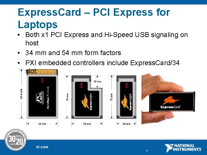 Express. Card – PCI Express for Laptops • Both x 1 PCI Express and