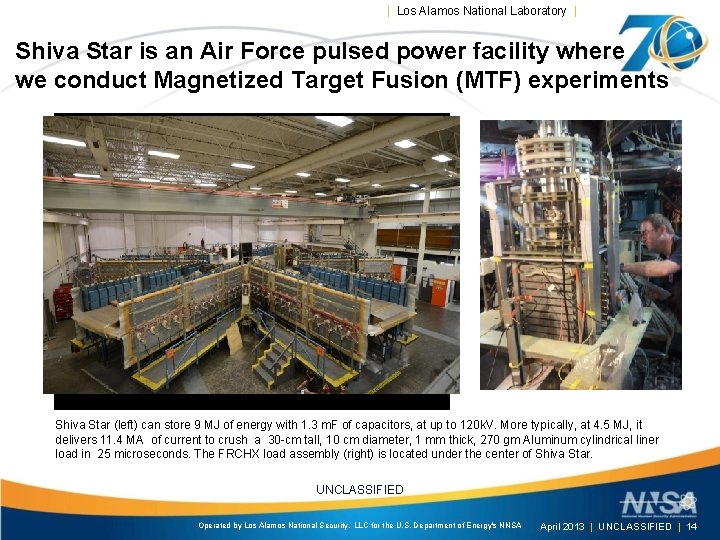 | Los Alamos National Laboratory | Shiva Star is an Air Force pulsed power