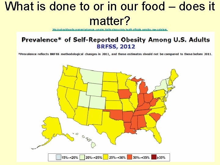 What is done to or in our food – does it matter? http: //ualrpublicradio.