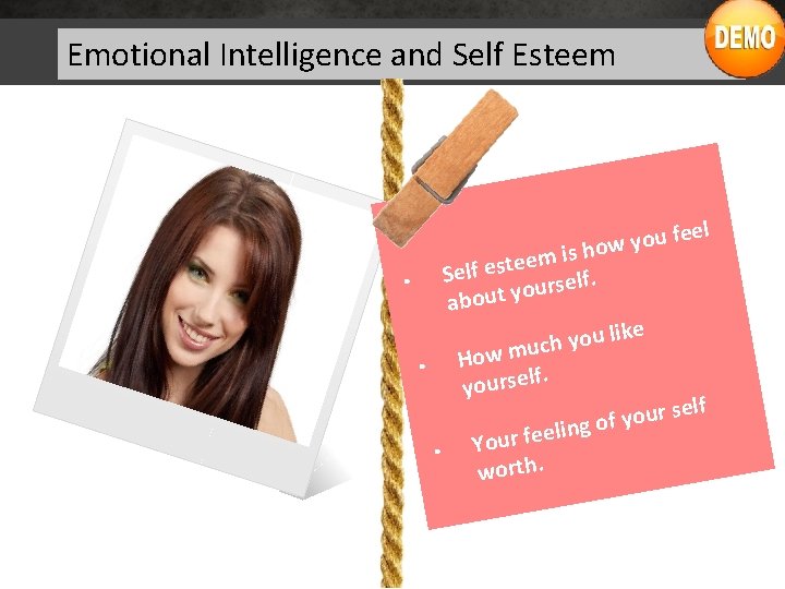 Emotional Intelligence and Self Esteem eel f u o y how s i m