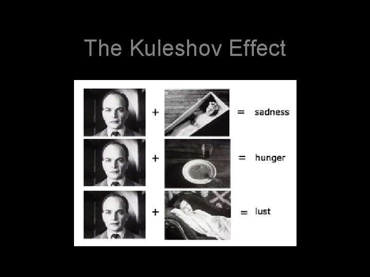 The Kuleshov Effect 