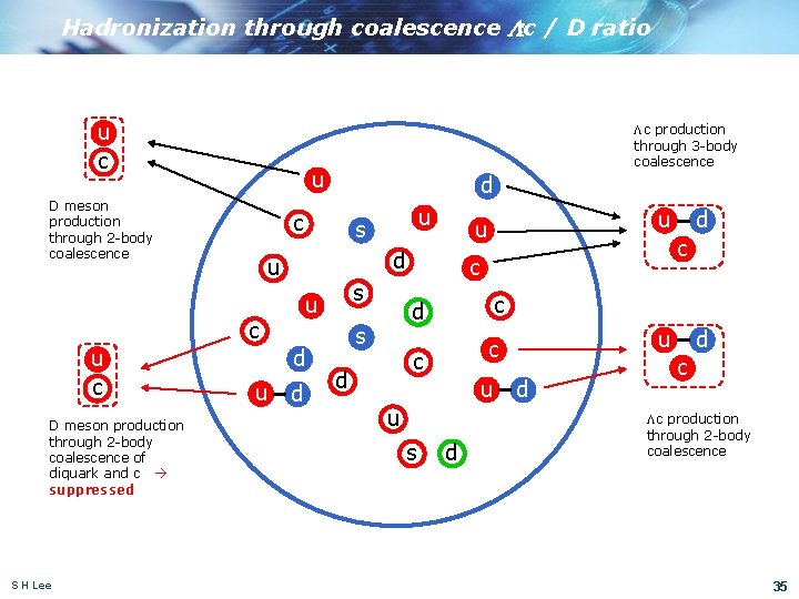 Hadronization through coalescence L: c / D ratio u c u D meson production