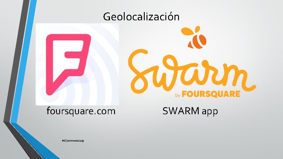 Geolocalización foursquare. com #ECommerce. Loja SWARM app 