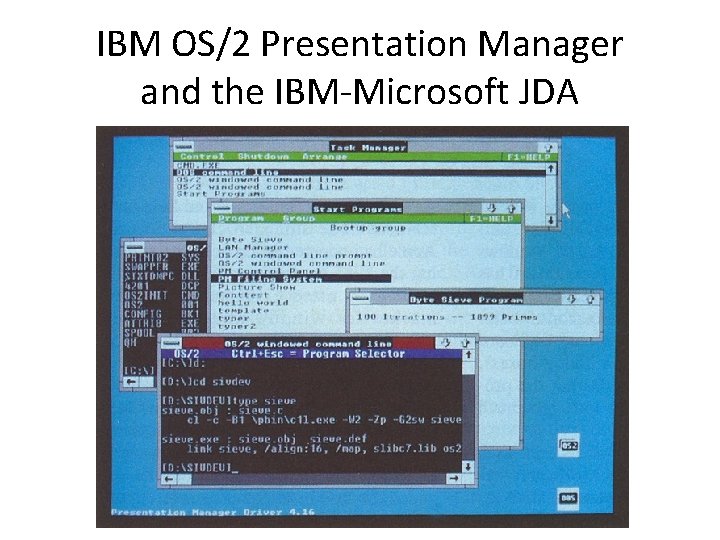 IBM OS/2 Presentation Manager and the IBM-Microsoft JDA 