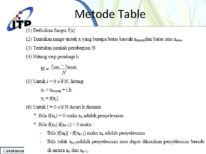 Metode Table Catatansangpendidik. wordpress. com 