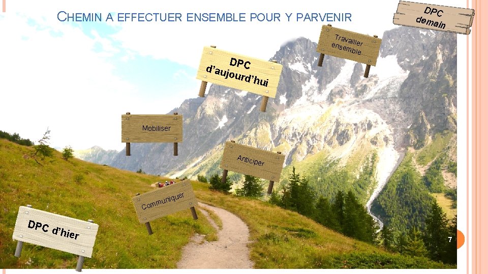 CHEMIN A EFFECTUER ENSEMBLE POUR Y PARVENIR DPC dema in Trav a ense iller