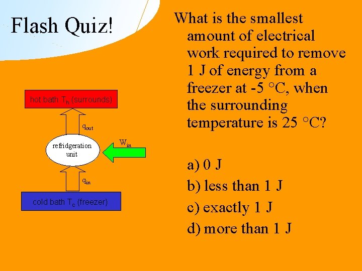 What is the smallest amount of electrical work required to remove 1 J of