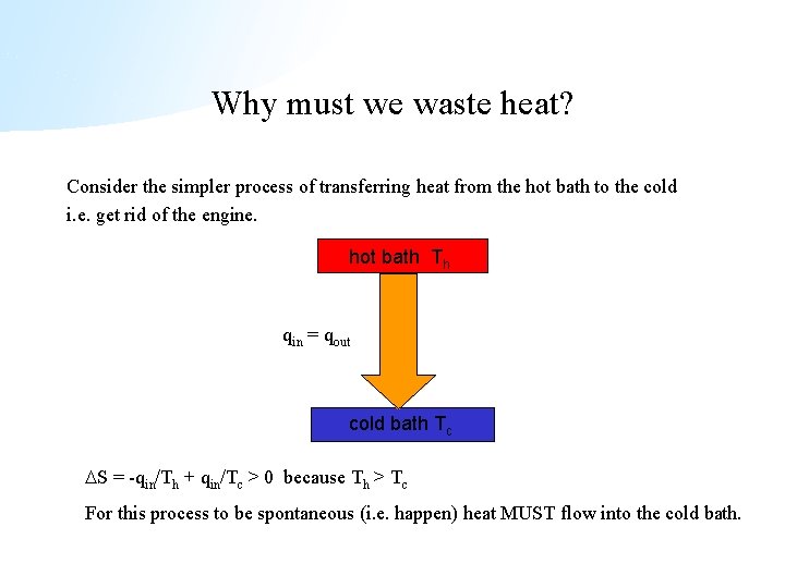 Why must we waste heat? Consider the simpler process of transferring heat from the