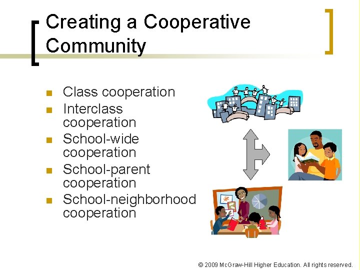 Creating a Cooperative Community n n n Class cooperation Interclass cooperation School-wide cooperation School-parent