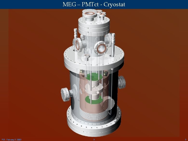 MEG – PMTct - Cryostat PSI - February 3, 2003 3 3 