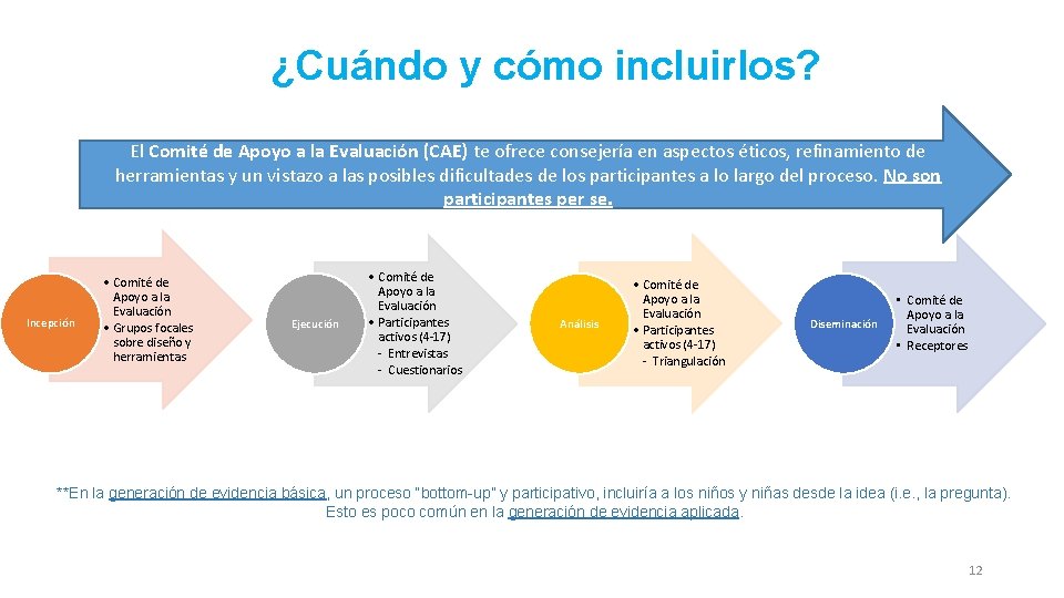 ¿Cuándo y cómo incluirlos? El Comité de Apoyo a la Evaluación (CAE) te ofrece