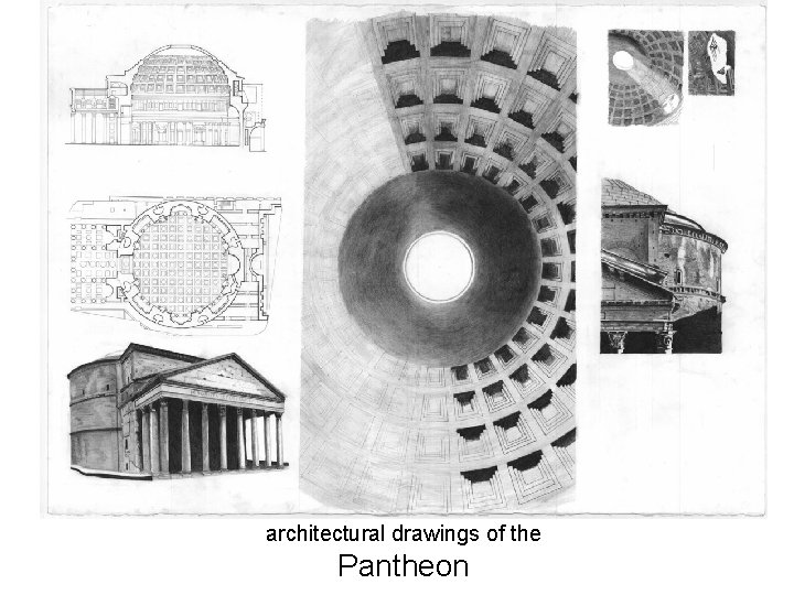 architectural drawings of the Pantheon 