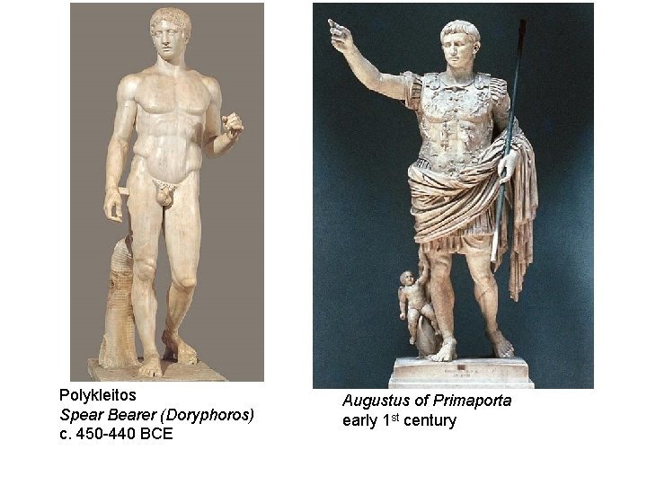 Polykleitos Spear Bearer (Doryphoros) c. 450 -440 BCE Augustus of Primaporta early 1 st