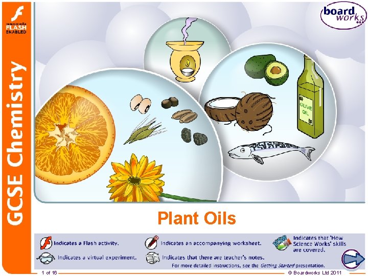 Plant Oils 1 of 16 © Boardworks Ltd 2011 
