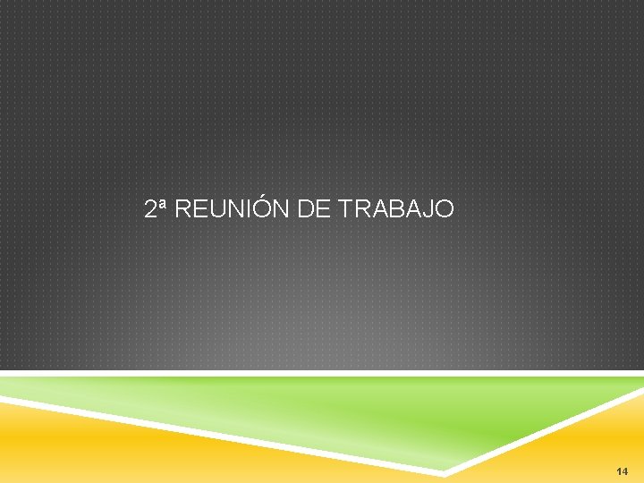 2ª REUNIÓN DE TRABAJO 14 