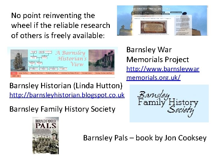 No point reinventing the wheel if the reliable research of others is freely available: No point reinventing the wheel if the reliable research of others is freely available: