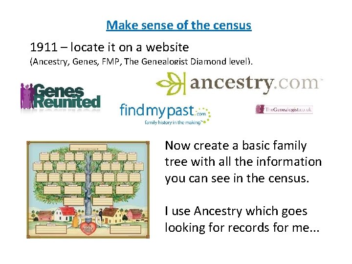 Make sense of the census 1911 – locate it on a website (Ancestry, Genes, Make sense of the census 1911 – locate it on a website (Ancestry, Genes,
