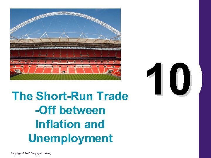 The Short-Run Trade -Off between Inflation and Unemployment Copyright © 2010 Cengage Learning 10