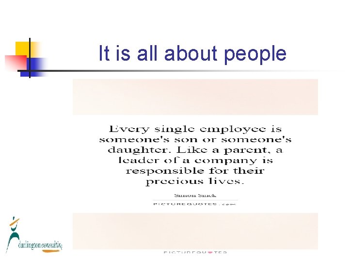 It is all about people 