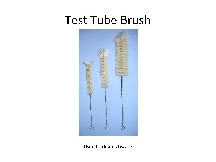 Test Tube Brush Used to clean labware 