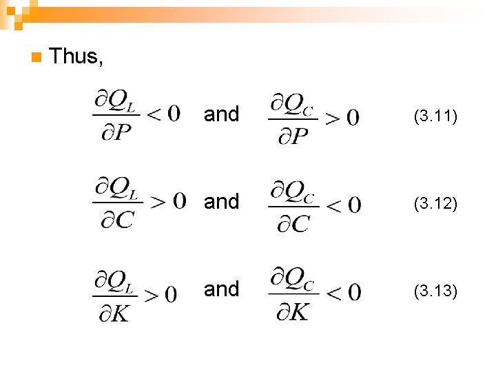 n Thus, and (3. 11) and (3. 12) and (3. 13) 