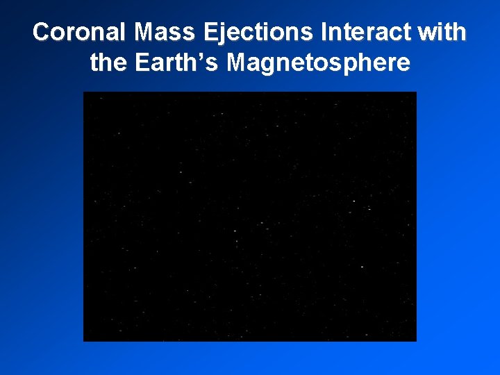 Coronal Mass Ejections Interact with the Earth’s Magnetosphere 