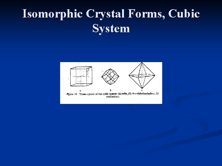 Isomorphic Crystal Forms, Cubic System 