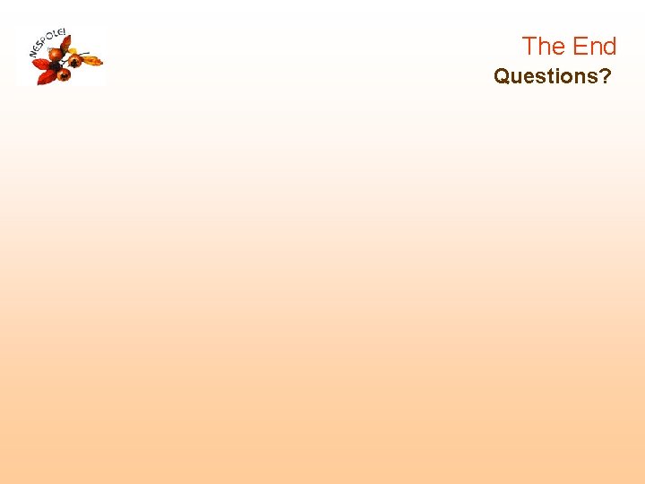 The End Questions? The End Questions?