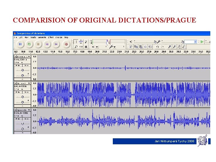 COMPARISION OF ORIGINAL DICTATIONS/PRAGUE Jari Niittuinperä Tychy 2008 