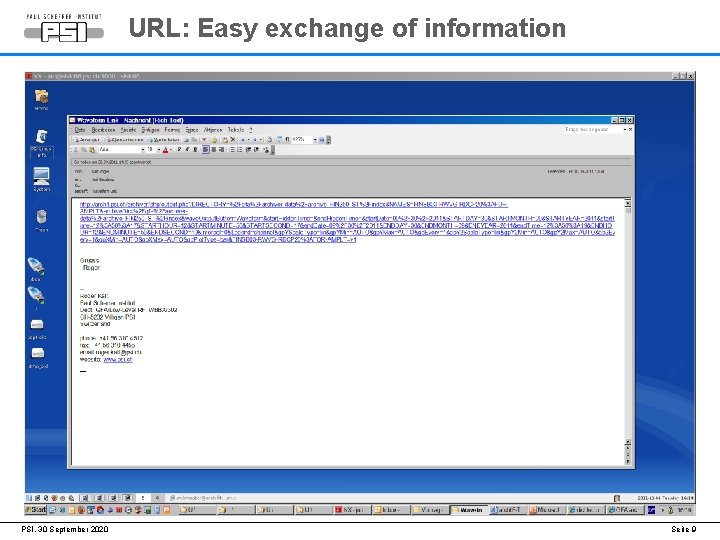 URL: Easy exchange of information PSI, 30 September 2020 Seite 9 