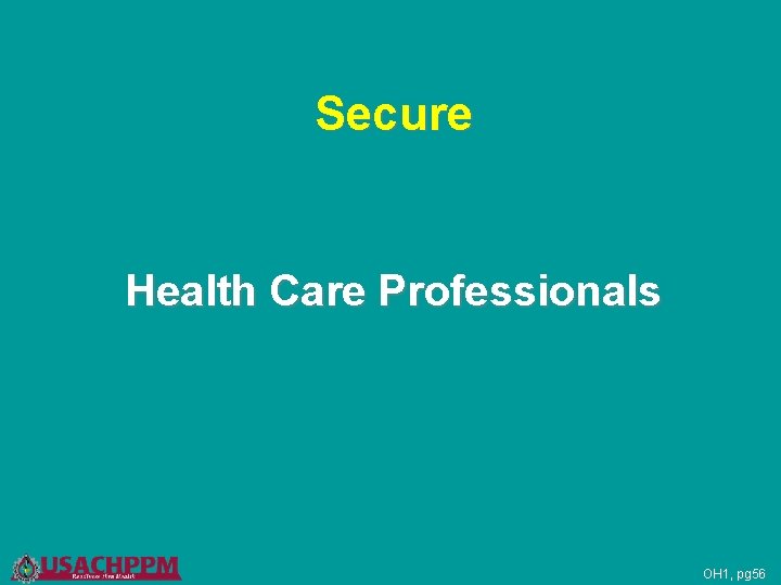 Secure Health Care Professionals OH 1, pg 56 