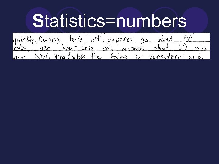 Statistics=numbers 