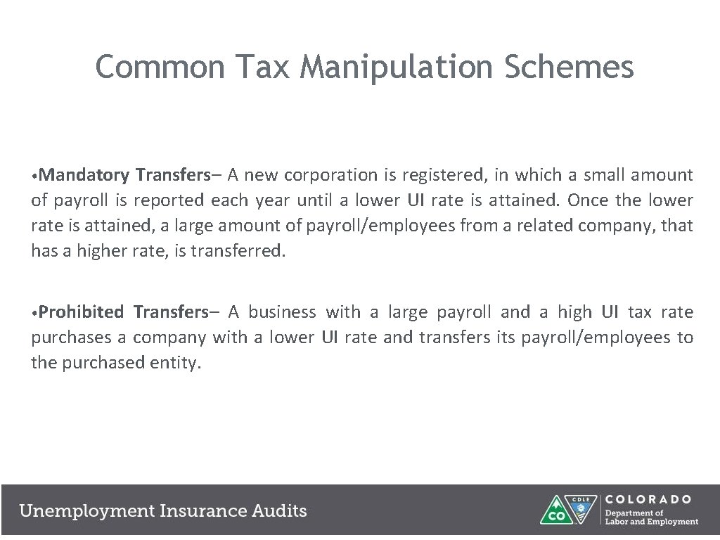 Common Tax Manipulation Schemes • Mandatory Transfers– A new corporation is registered, in which Common Tax Manipulation Schemes • Mandatory Transfers– A new corporation is registered, in which