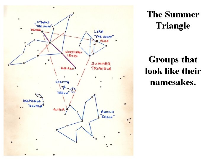 The Summer Triangle Groups that look like their namesakes. The Summer Triangle Groups that look like their namesakes.