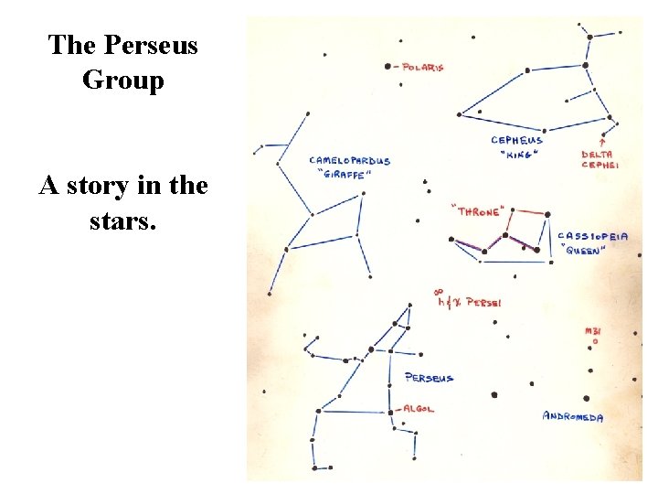 The Perseus Group A story in the stars. The Perseus Group A story in the stars.