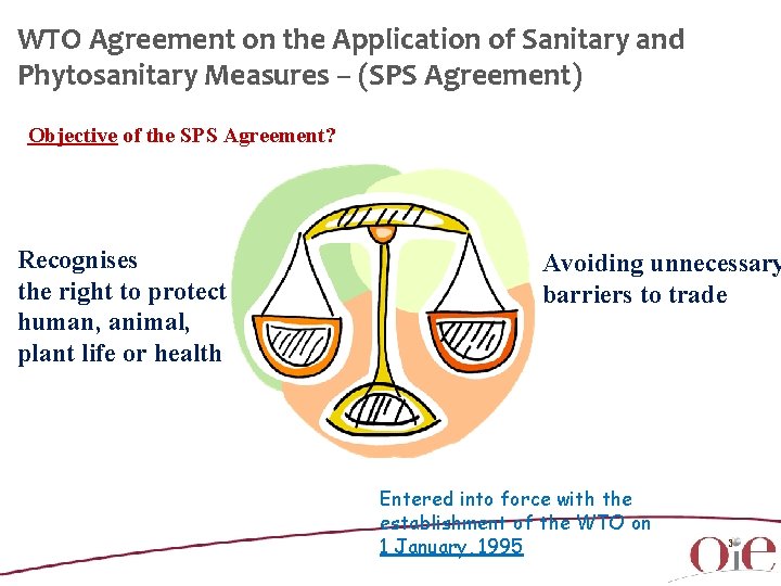 WTO Agreement on the Application of Sanitary and Phytosanitary Measures – (SPS Agreement) Objective