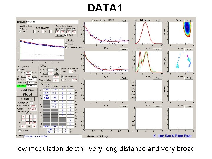 DATA 1 low modulation depth, very long distance and very broad 